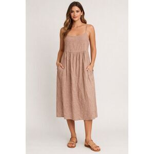 Go Gently Nation Organic Cotton Midi Dress Size Medium